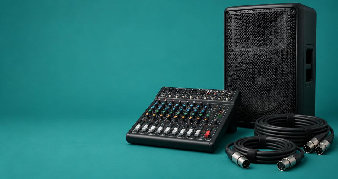 Live sound equipment and mixing desk